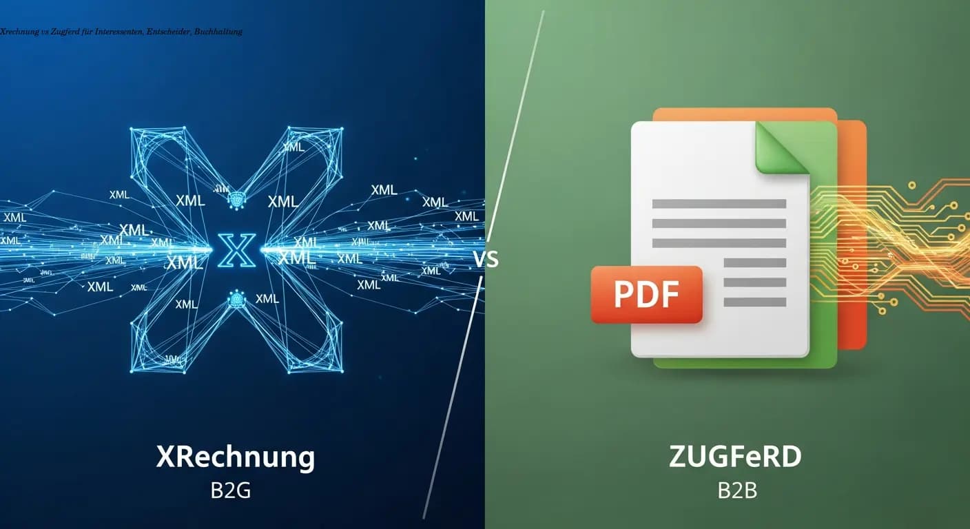 XRechnung vs. ZUGFeRD: Was ist der Unterschied? (2026)