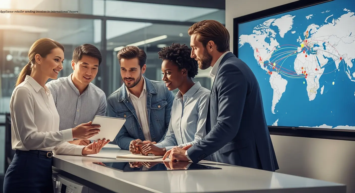 Appliance retailer sending invoices to international buyers