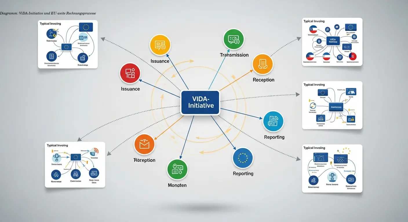 Diagramm: ViDA-Initiative und EU-weite Rechnungsprozesse