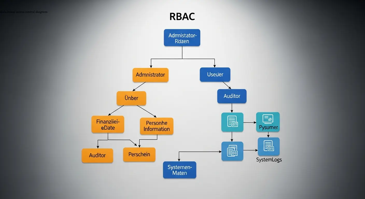 Role-based access control diagram