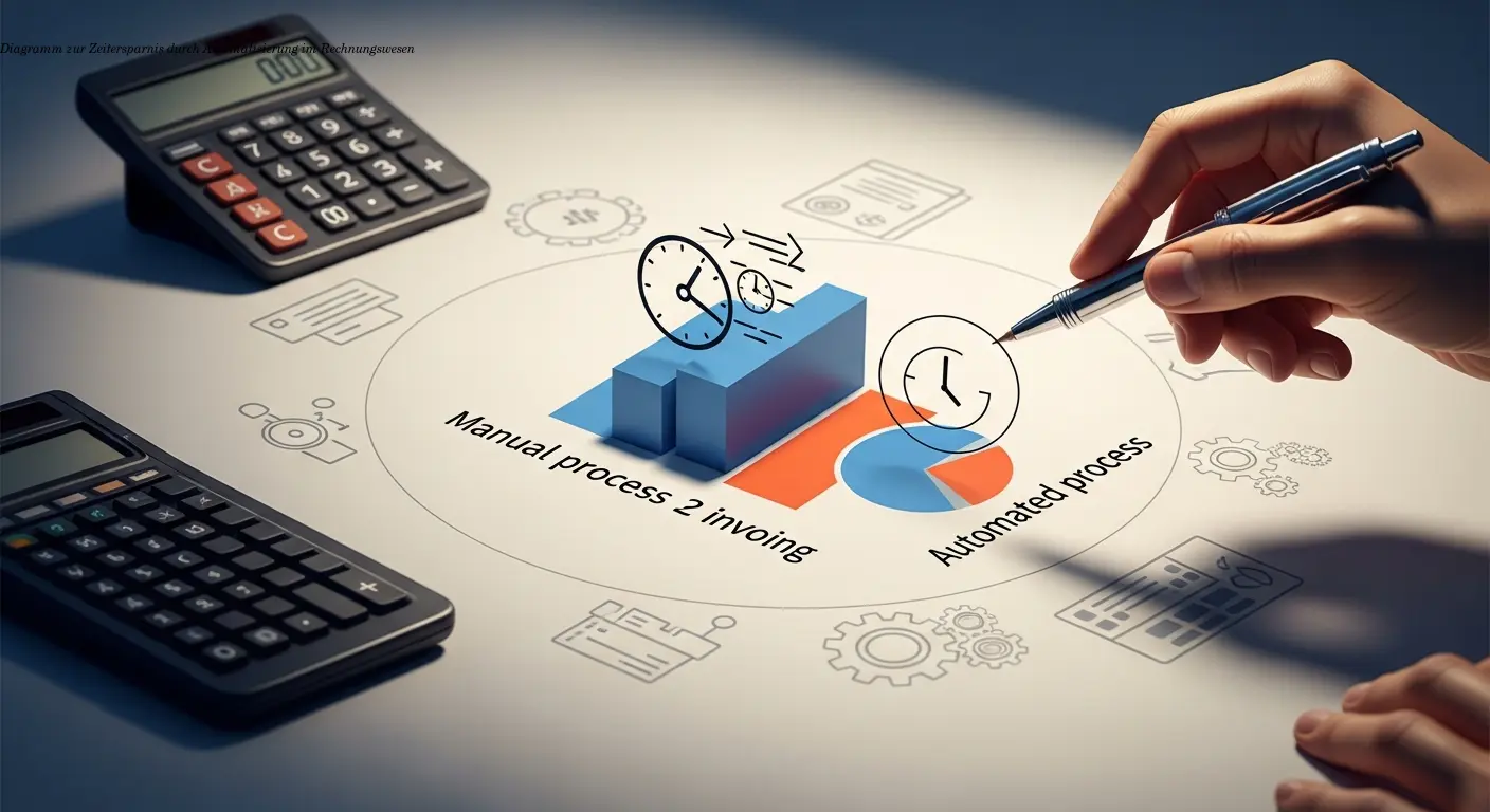 Diagramm zur Zeitersparnis durch Automatisierung im Rechnungswesen