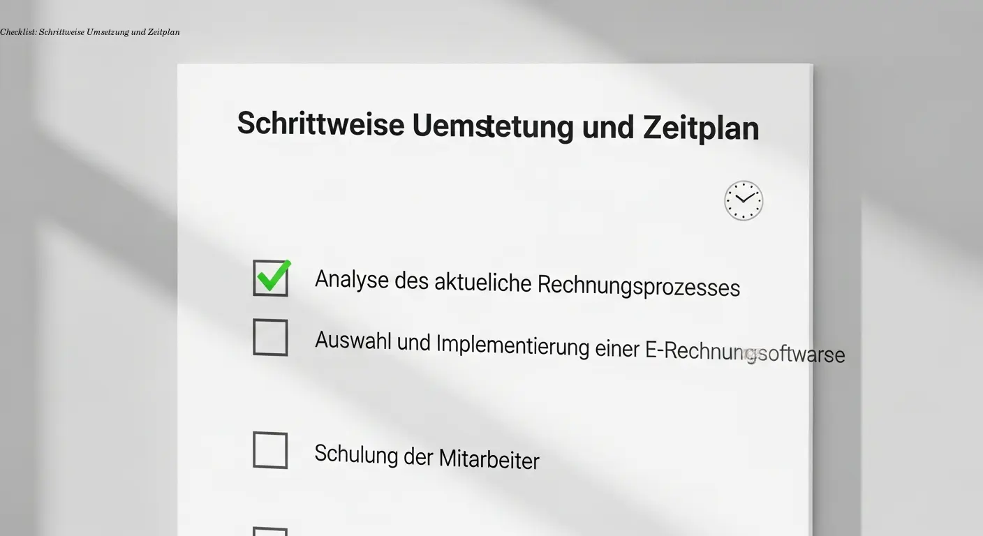 Checklist: Schrittweise Umsetzung und Zeitplan