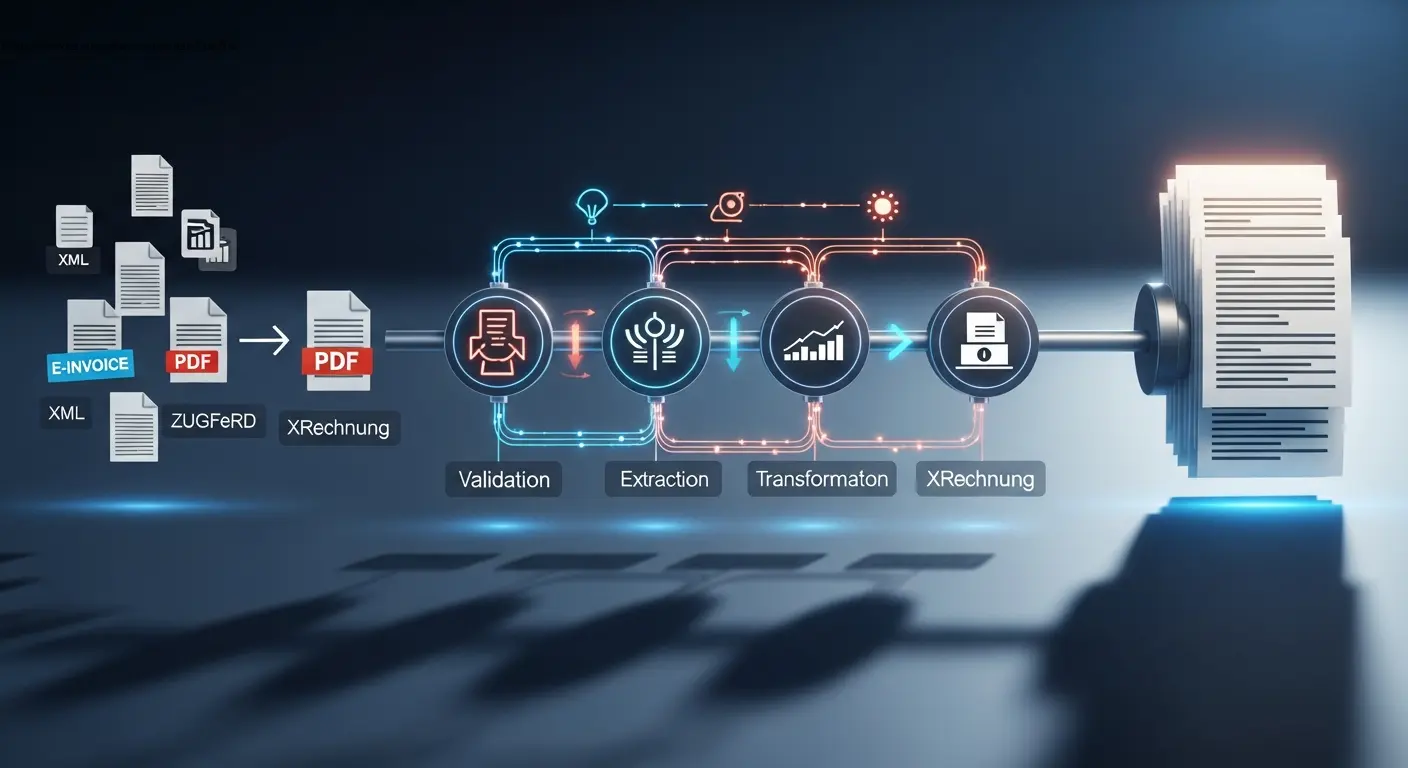 Visualisierung einer Konvertierungs-Pipeline