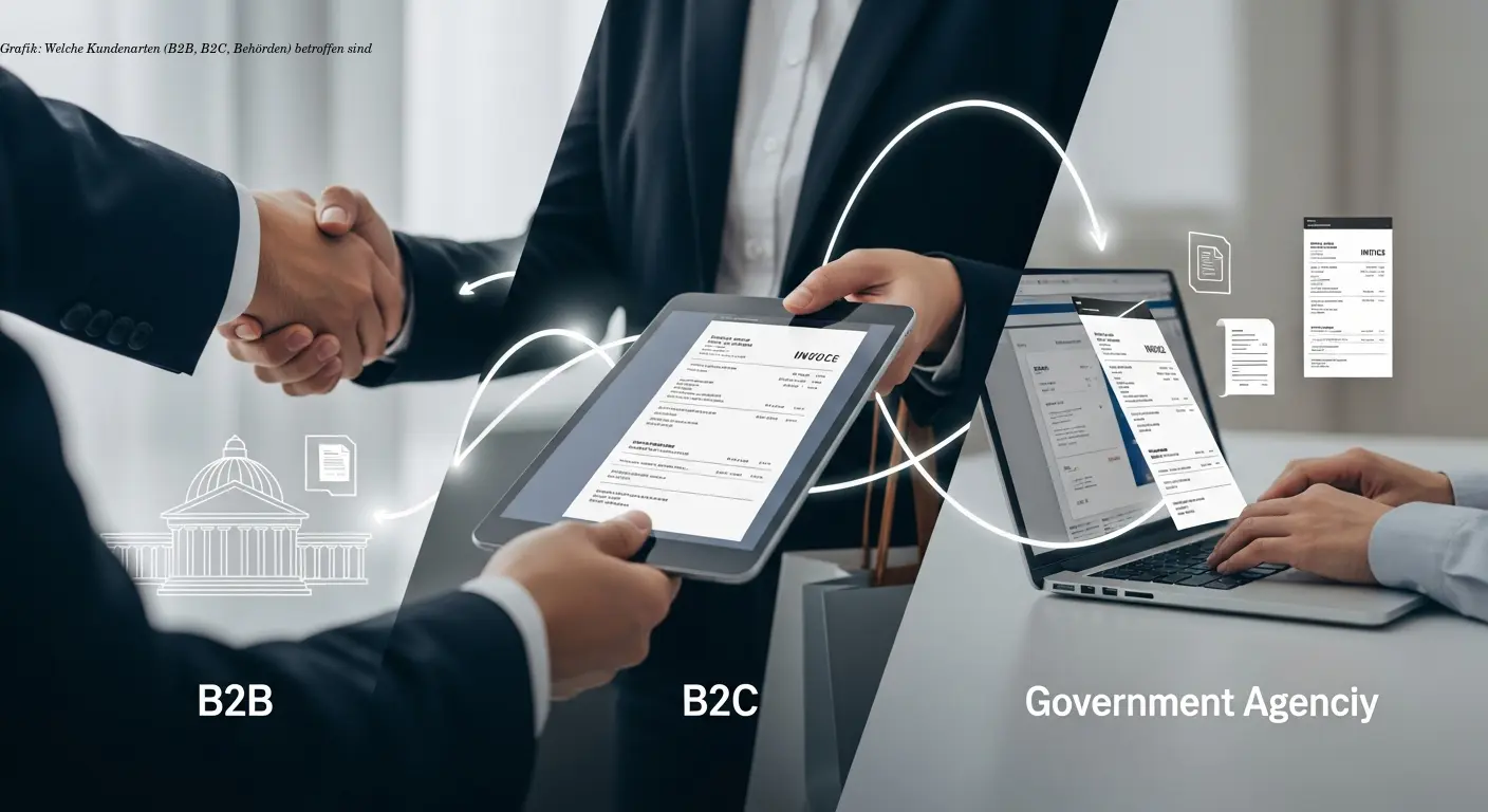 Grafik: Welche Kundenarten (B2B, B2C, Behörden) betroffen sind