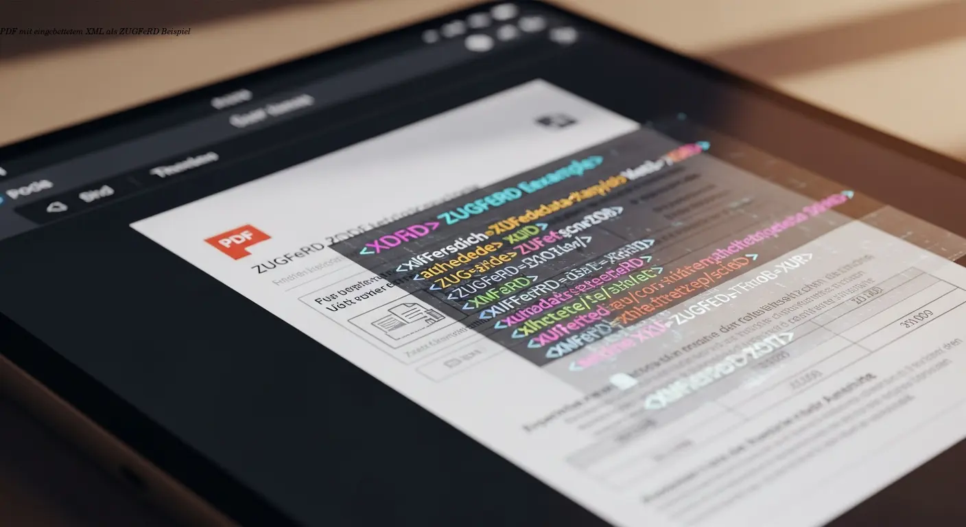 PDF mit eingebettetem XML als ZUGFeRD Beispiel