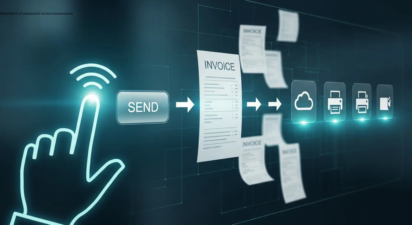 Illustration of automated invoice transmission