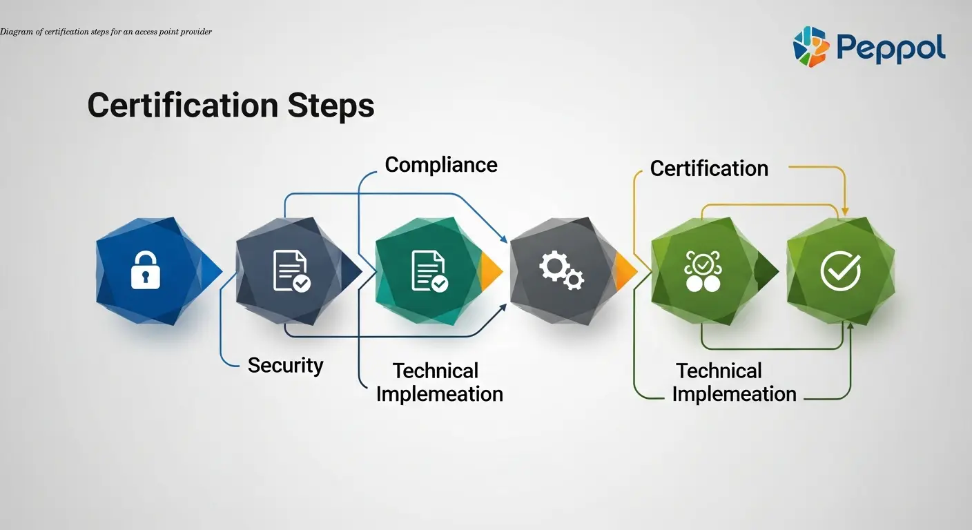 Diagram of certification steps for an access point provider