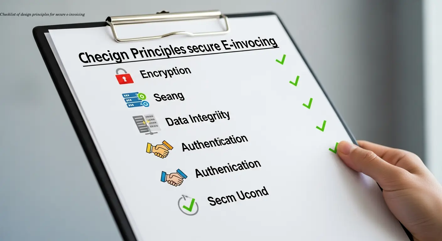 Checklist of design principles for secure e-invoicing