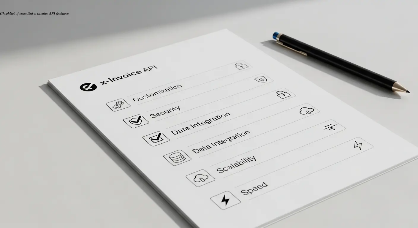 Checklist of essential x-invoice API features
